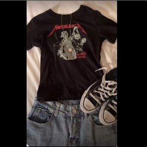metallica crop top